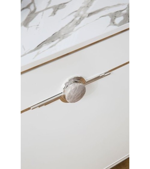 Salle à manger PARS blanc et effet marbre