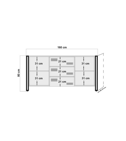 Salle à manger RIO Anthracite