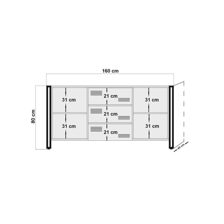 Salle à manger RIO Anthracite