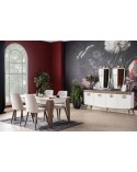 Salle à manger GALATA blanc et bois