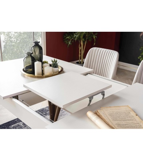 Salle à manger GALATA blanc et bois