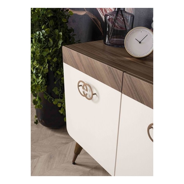 Salle à manger GALATA blanc et bois