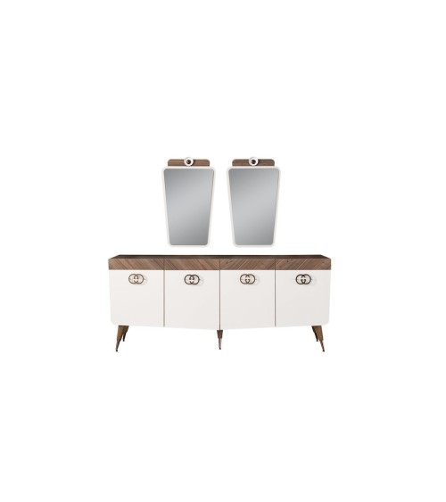 Salle à manger GALATA blanc et bois