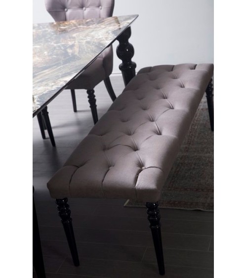 Salle à manger ANKARA noir et motif marbre