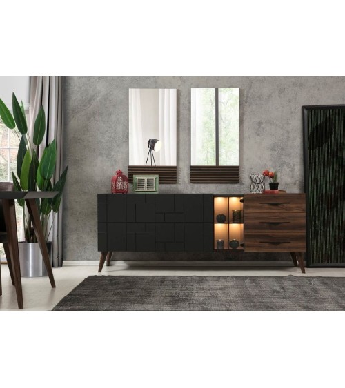 Buffet ASOS NOIR + miroir 208 cm