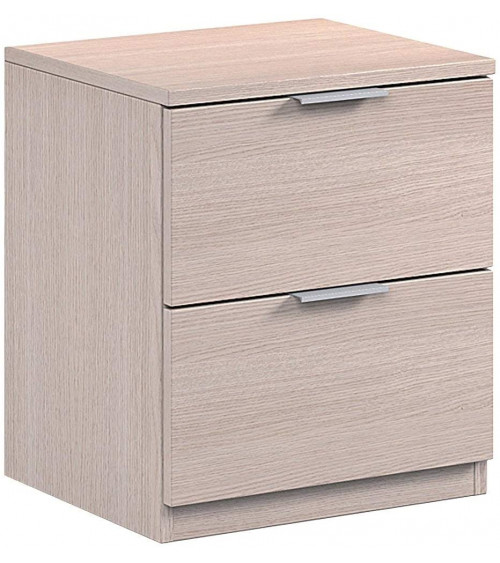 Comodino a 2 cassetti in rovere 38 x 45 x 34 cm