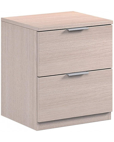Comodino a 2 cassetti in rovere 38 x 45 x 34 cm