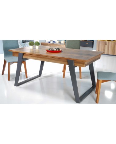 Salle à manger RIEKA bois et gris
