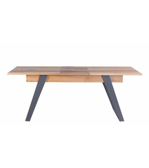 Salle à manger RIEKA bois et gris