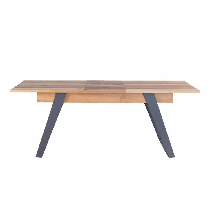 Salle à manger RIEKA bois et gris