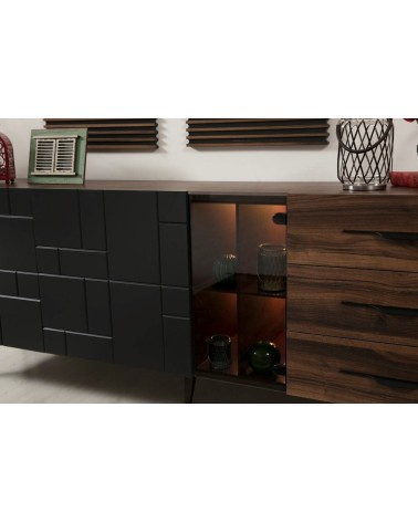 Buffet ASOS NOIR + miroir 208 cm