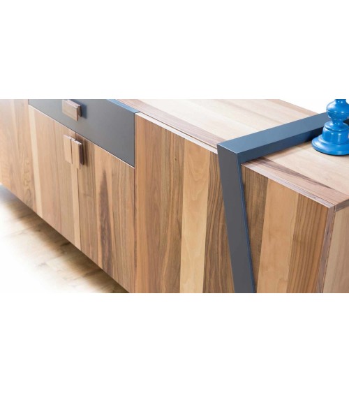 Salle à manger RIEKA bois et gris