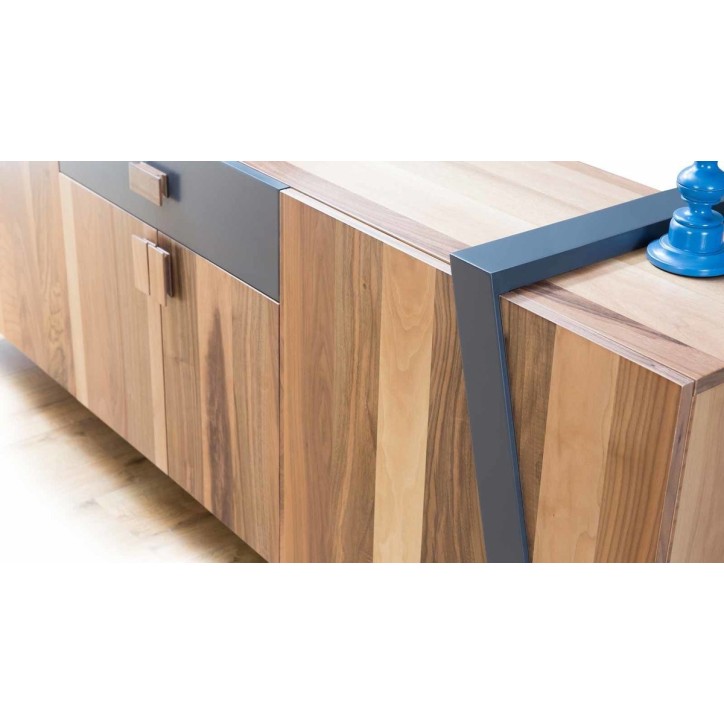 Salle à manger RIEKA bois et gris