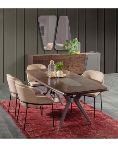 Salle à manger NAVONA bois et gris