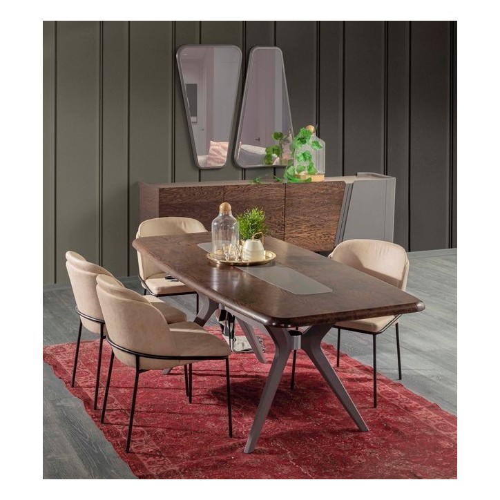 Salle à manger NAVONA bois et gris