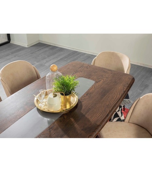 Salle à manger NAVONA bois et gris