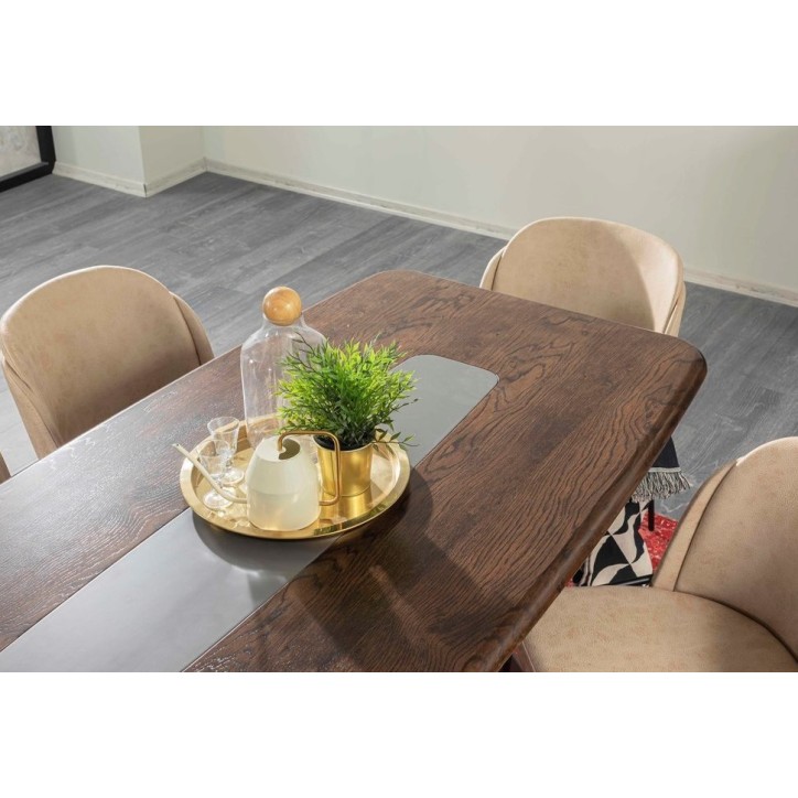 Salle à manger NAVONA bois et gris