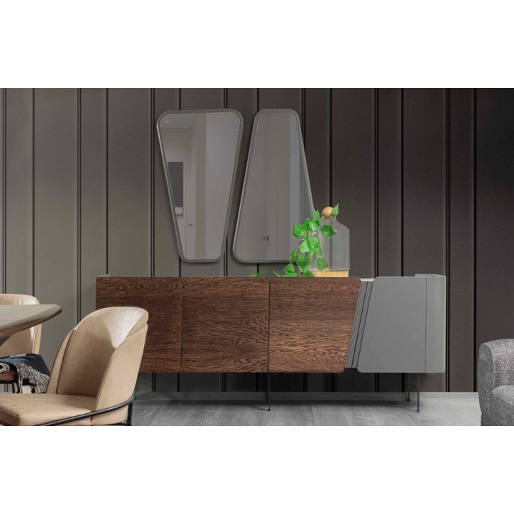 Salle à manger NAVONA bois et gris