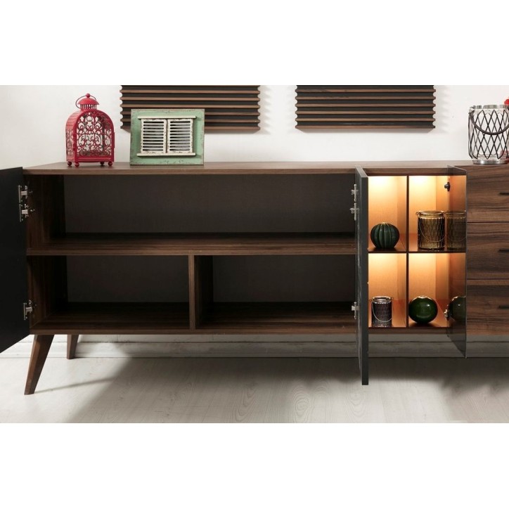 Buffet ASOS NOIR + miroir 208 cm