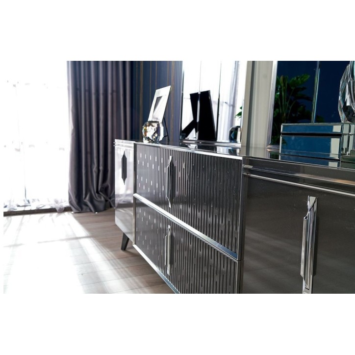 Comedor completo JULIETTA roble claro y blanco