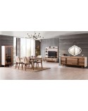 Salle à manger VEGA bois et blanc