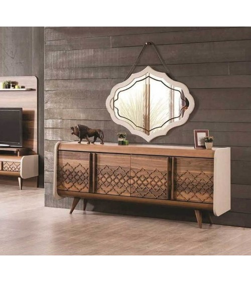 Salle à manger VEGA bois et blanc