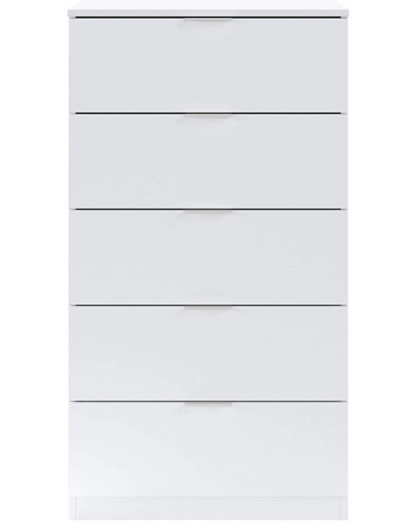 Commode 5 tiroirs blanc artik 60 x 110 x 40 cm