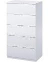 Cómoda con 5 cajones blanco artik 60 x 110 x 40 cm