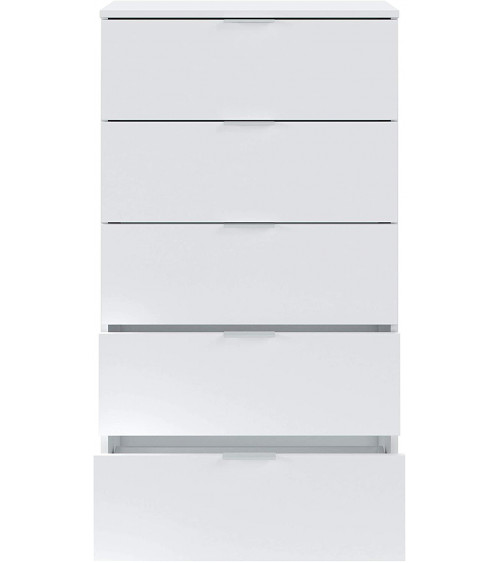 Cassettone Artik bianco a 5 cassetti 60 x 110 x 40 cm