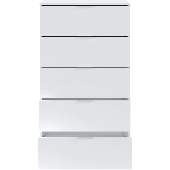 Commode 5 tiroirs blanc artik 60 x 110 x 40 cm