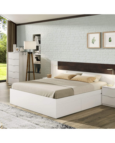 Commode 5 tiroirs blanc artik 60 x 110 x 40 cm