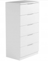 Commode 5 tiroirs blanc artik 60 x 110 x 40 cm