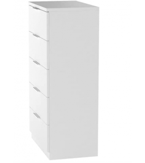 Commode 5 tiroirs blanc artik 60 x 110 x 40 cm