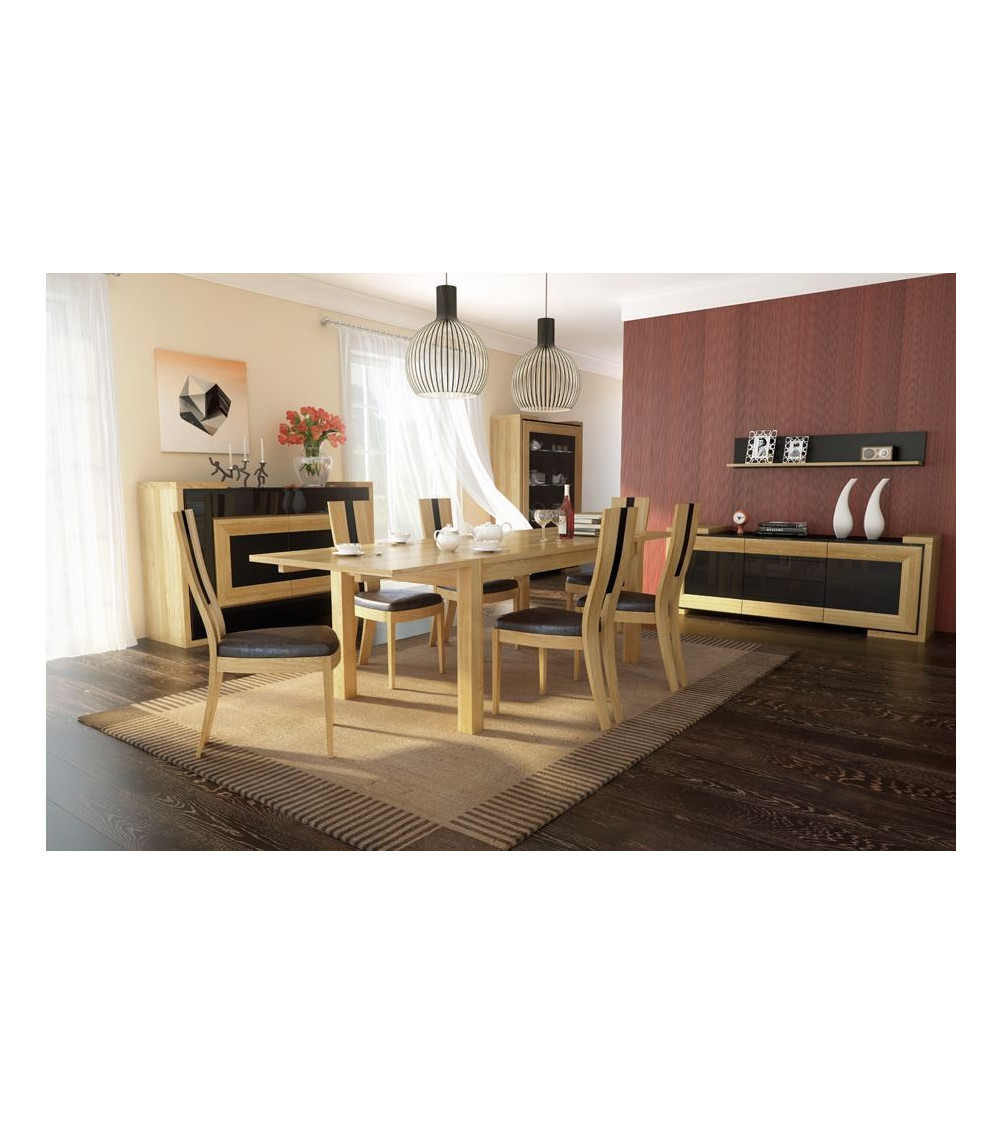salle à manger complète CORINO chêne clair