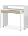 Bureau / Console Extensible 99 cm chêne canadian-blanc artik