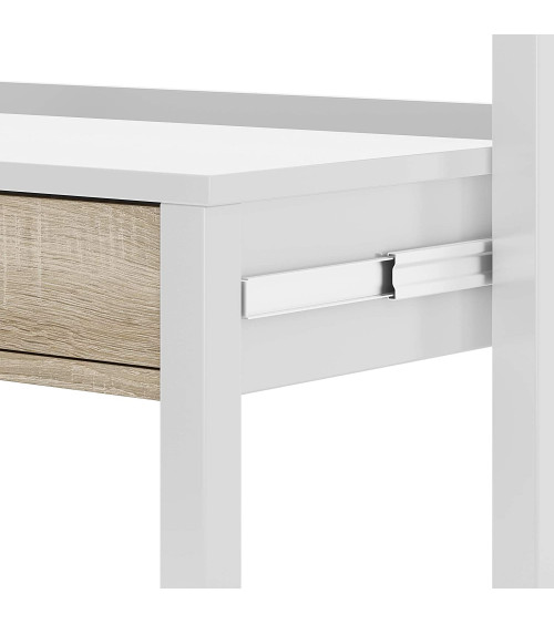 Scrivania / Consolle allungabile 99 cm rovere bianco canadese artik