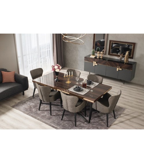 Salle à manger LOC bois et anthracite