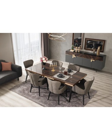 Salle à manger LOC bois et anthracite