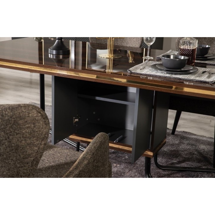 Salle à manger LOC bois et anthracite