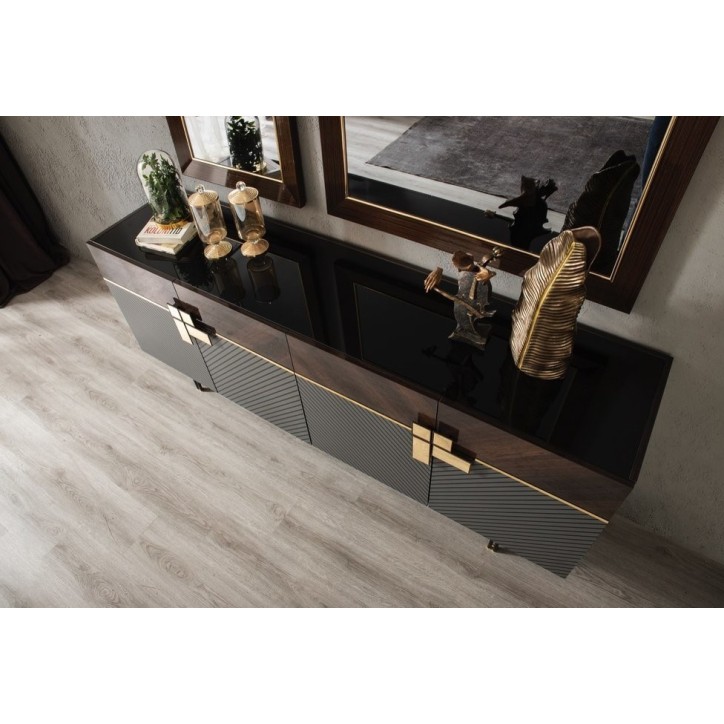 Salle à manger LOC bois et anthracite