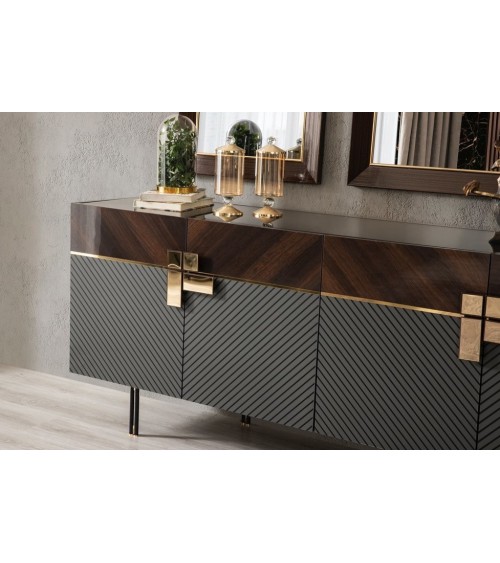 Salle à manger LOC bois et anthracite