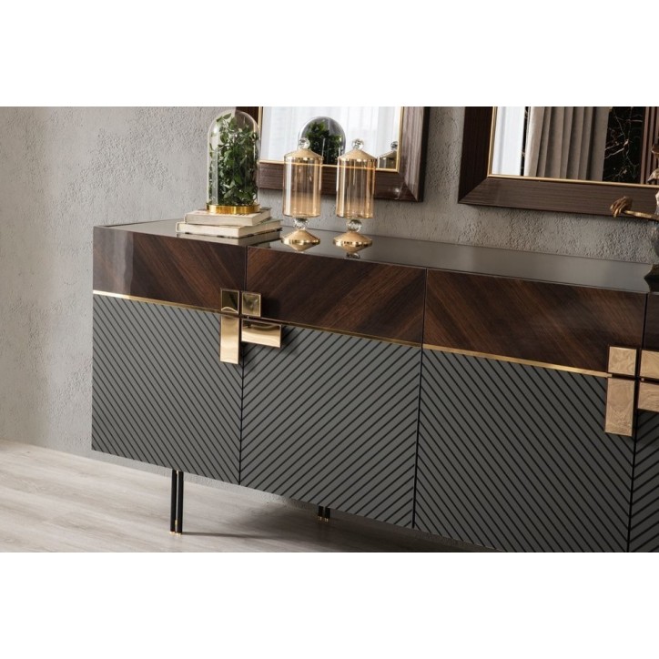 Salle à manger LOC bois et anthracite