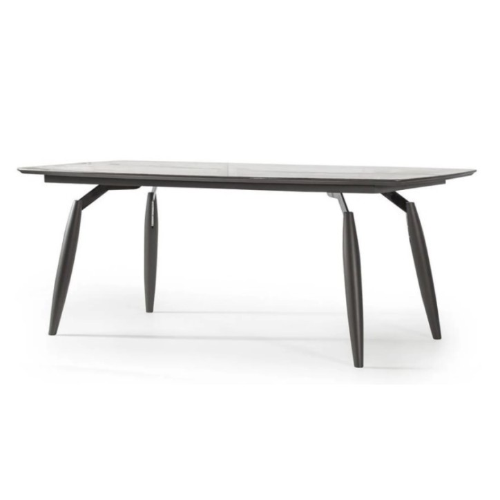 Salle à manger BERLIN anthracite et effet marbre