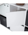 Scrivania modulare con contenitore - 4 posizioni di montaggio possibili, artik-concrete bianco