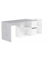Bureau modulable avec rangement - 4 positions de montage possibles, blanc artik-béton