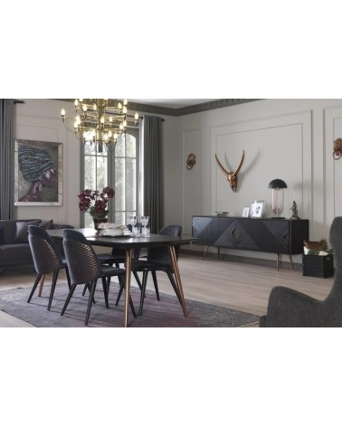 Salle à manger BIANCA noire