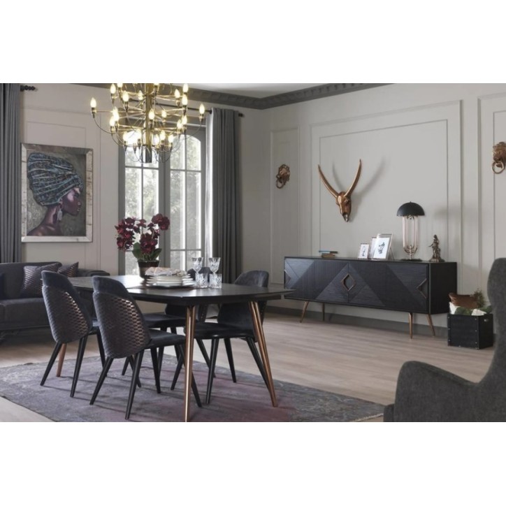 Salle à manger BIANCA noire