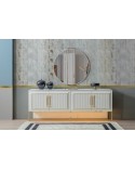 Buffet MINA 4 portes 220 cm blanc