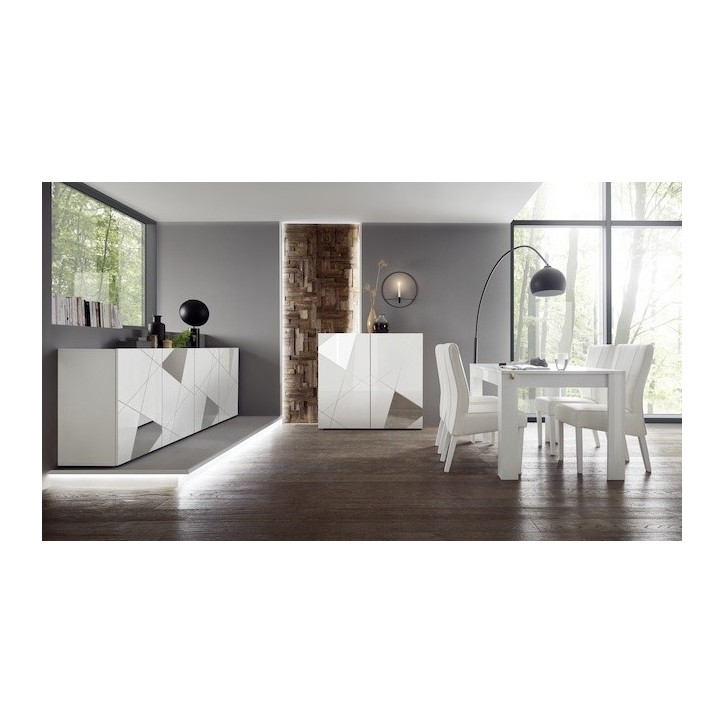 Salle à manger VITTORIA blanc laqué