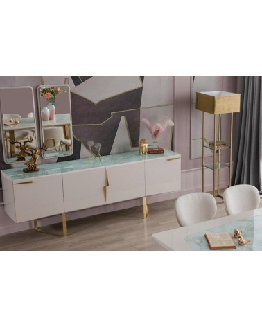 Buffet NETT 4 portes 220 cm blanc